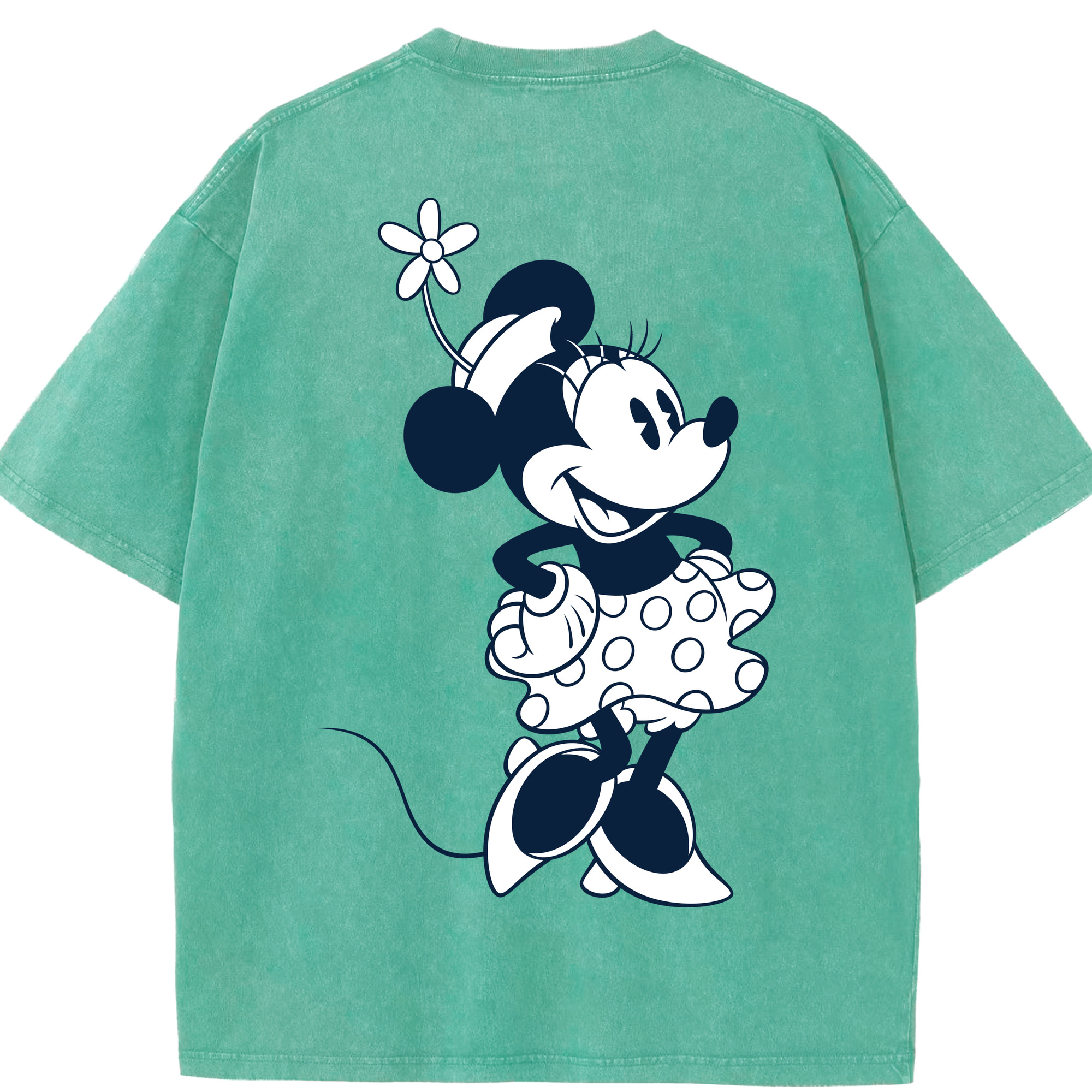 （画像用） ミッキーマウス Mickey Mouse 綿100% ヴィンテージ風 半袖Tシャツ（背面プリント）